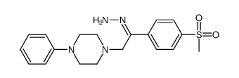[1-(4-methylsulfonylphenyl)-2-(4-phenylpiperazin-1-yl)ethylidene]hydrazine Structure