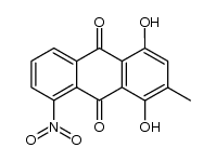 2-methyl-8-nitro-1,4-dihydroxy-9,10-anthraquinone Structure