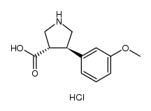 3-​Pyrrolidinecarboxyli​c acid, 4-​(3-​methoxyphenyl)​-​, hydrochloride (1:1)​, (3S,​4R)​- structure