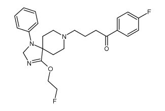 8-[4-(4-fluorophenyl)-4-oxobutyl]-1-phenyl-4-(2-fluoroethoxy)-1,3,8-triazaspiro[4.5]dec-3-ene Structure