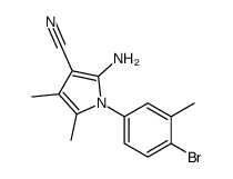 2-amino-1-(4-bromo-3-methylphenyl)-4,5-dimethylpyrrole-3-carbonitrile结构式