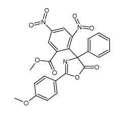 4-[2-(methoxycarbonyl)-4,6-dinitrophenyl]-2-(4-methoxyphenyl)-4-phenyl-5(4H)-oxazolone Structure