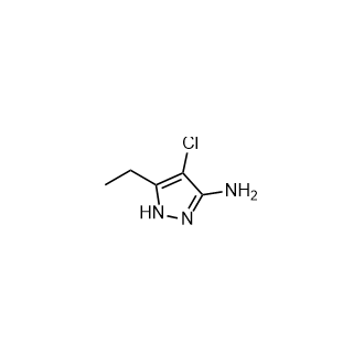 4-氯-5-乙基-1H-吡唑-3-胺结构式