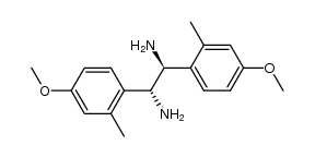(1R,2S)/(1S,2R)-1,2-bis(4-methoxy-2-methylphenyl)ethylenediamine结构式