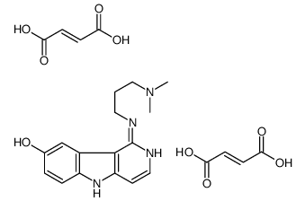 (Z)-but-2-enedioic acid,1-[3-(dimethylamino)propylamino]-5H-pyrido[4,3-b]indol-8-ol Structure