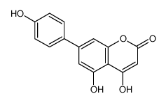 4,5-dihydroxy-7-(4-hydroxyphenyl)-2H-1-benzopyran-2-one, nivegin Structure