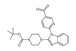 4-[1-(5-Nitro-pyridin-2-yl)-1H-benzoimidazol-2-yl]-piperazine-1-carboxylic acid tert-butyl ester structure