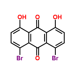1,8-dibromo-4,5-dihydroxyanthracene-9,10-dione结构式