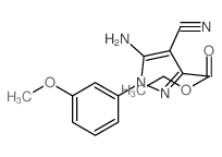5-氨基-4-氰基-1-(3-甲氧基苯基)吡唑-3-羧酸乙酯图片