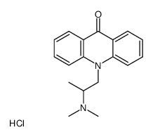 10-(2-dimethylamino-propyl)-10H-acridin-9-one, hydrochloride结构式