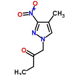 1-(4-Methyl-3-nitro-1H-pyrazol-1-yl)-2-butanone结构式