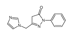 5-(imidazol-1-ylmethyl)-2-phenyl-4H-pyrazol-3-one结构式