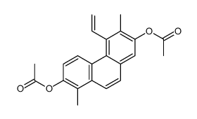 1,6-dimethyl-5-vinylphenanthrene-2,7-diyl diacetate结构式