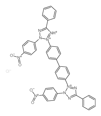 2H-Tetrazolium,3,3'-[1,1'-biphenyl]-4,4'-diylbis[2-(4-nitrophenyl)-5-phenyl-, chloride (1:2)结构式