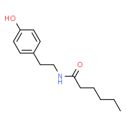 N-[2-(4-hydroxyphenyl)ethyl]hexanamide结构式