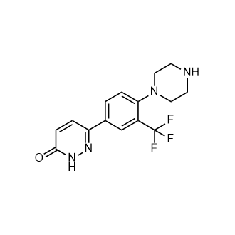 6-(4-(哌嗪-1-基)-3-(三氟甲基)苯基)哒嗪-3(2H)-酮结构式