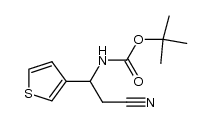 tert-butyl 2-cyano-1-(thiophen-3-yl)ethylcarbamate结构式