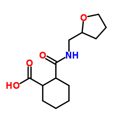 2-[(TETRAHYDRO-FURAN-2-YLMETHYL)-CARBAMOYL]-CYCLOHEXANECARBOXYLIC ACID结构式
