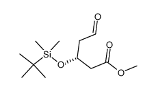 methyl (S)-3-<(tert-butyldimethylsilyl)oxy>-4-formylbutyrate结构式