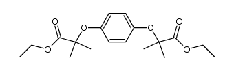 2,2'-(4-Phenylen-dioxi)-bis-(2-methyl-propionsaeure-ethylester)结构式