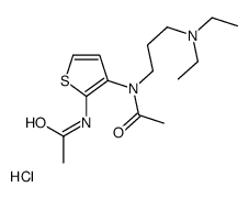 N-[3-[acetyl-[3-(diethylamino)propyl]amino]thiophen-2-yl]acetamide,hydrochloride Structure