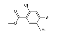 5-氨基-4-溴-2-氯苯甲酸甲酯结构式