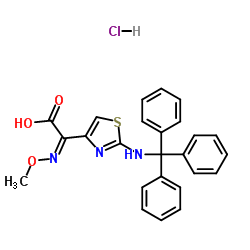 4-Thiazoleacetic acid, a-(methoxyimino)-2-[(triphenylmethyl)amino]-,hydrochloride (1:1) picture