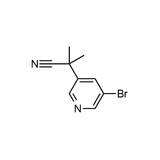 2-(5-溴吡啶-3-基)-2-甲基丙腈结构式