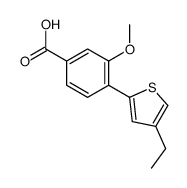 4-(4-ethylthiophen-2-yl)-3-methoxybenzoic acid Structure