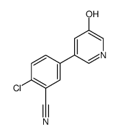 2-chloro-5-(5-hydroxypyridin-3-yl)benzonitrile结构式