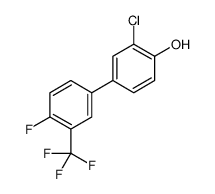 2-chloro-4-[4-fluoro-3-(trifluoromethyl)phenyl]phenol结构式