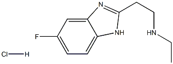 N-ethyl-2-(5-fluoro-1H-benzimidazol-2-yl)ethanamine hydrochloride Structure