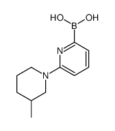 (6-(3-METHYLPIPERIDIN-1-YL)PYRIDIN-2-YL)BORONIC ACID Structure