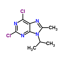 2,6-Dichloro-9-isopropyl-8-methyl-9H-purine Structure