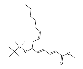 (6R,2E,4E,8Z)-methyl 6-(tert-butyldimethylsilyloxy)tetradeca-2,4,8-trienoate Structure