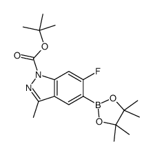 6-氟-3-甲基-5-(4,4,5,5-四甲基-1,3,2-二氧杂硼杂环戊烷-2-基)-1H-吲唑-1-羧酸叔丁酯图片