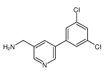 [5-(3,5-dichlorophenyl)pyridin-3-yl]methanamine结构式
