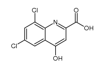 6,8-dichloro-4-hydroxy-quinoline-2-carboxylic acid结构式
