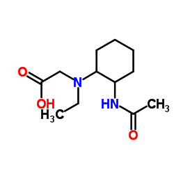 N-(2-Acetamidocyclohexyl)-N-ethylglycine结构式
