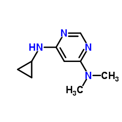 N-Cyclopropyl-N',N'-dimethyl-pyrimidine-4,6-diamine结构式