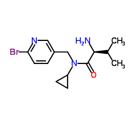N-[(6-Bromo-3-pyridinyl)methyl]-N-cyclopropyl-L-valinamide结构式
