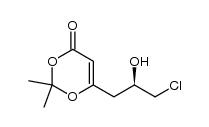 (R)-6-(3-chloro-2-hydroxypropyl)-1,3-dioxin-4-ones结构式