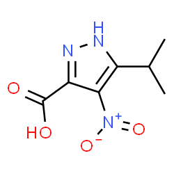 3-isopropyl-4-nitro-1H-pyrazole-5-carboxylic acid结构式