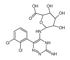 (2S,3S,4S,5R,6R)-6-[[3-amino-6-(2,3-dichlorophenyl)-1,2,4-triazin-5-yl]amino]-3,4,5-trihydroxyoxane-2-carboxylic acid结构式
