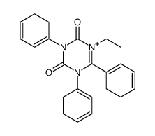 1-Ethyl-5,6-dihydro-3,5,6-triphenyl-1,3,5-triazine-2,4(1H,3H)-dione结构式