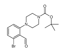 2-Bromo-6-(4-BOC-piperazino)benzaldehyde structure