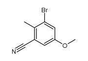 3-Brom-5-methoxy-2-methyl-1-cyan-benzol Structure