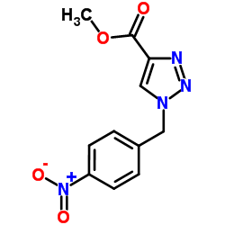 Methyl 1-(4-nitrobenzyl)-1H-1,2,3-triazole-4-carboxylate结构式