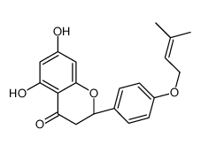 2,3-Dihydro-2α-[4-[(3-methyl-2-butenyl)oxy]phenyl]-5,7-dihydroxy-4H-1-benzopyran-4-one structure