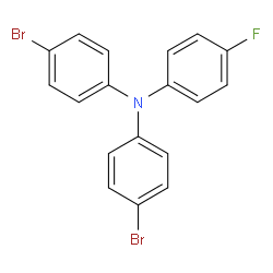 N,N-双(4-溴苯基)-4-氟苯胺结构式